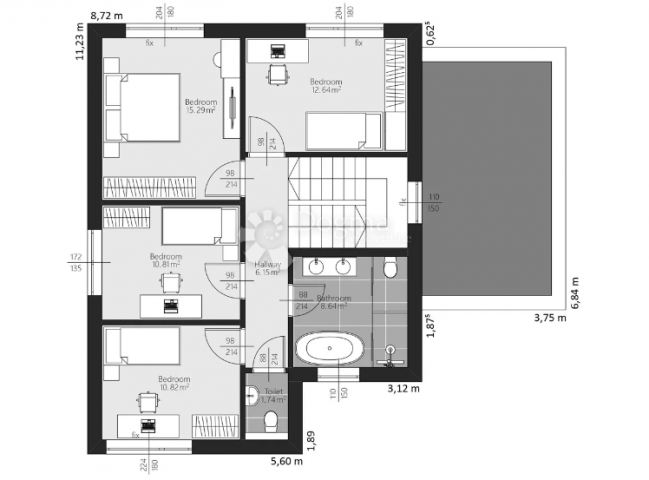 Land Medulin, 823m2