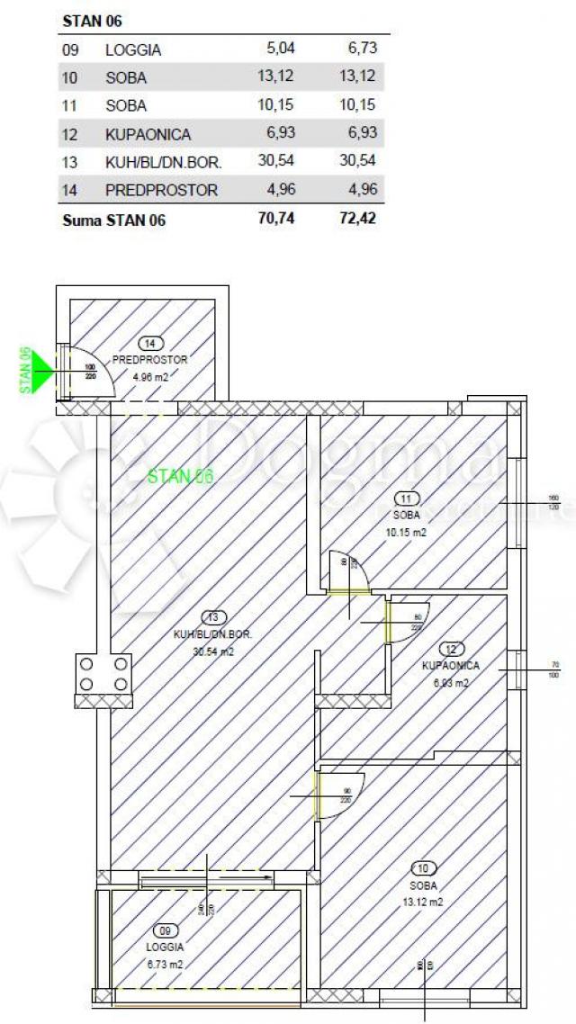 Wohnung Rešetari, Kastav, 98,65m2