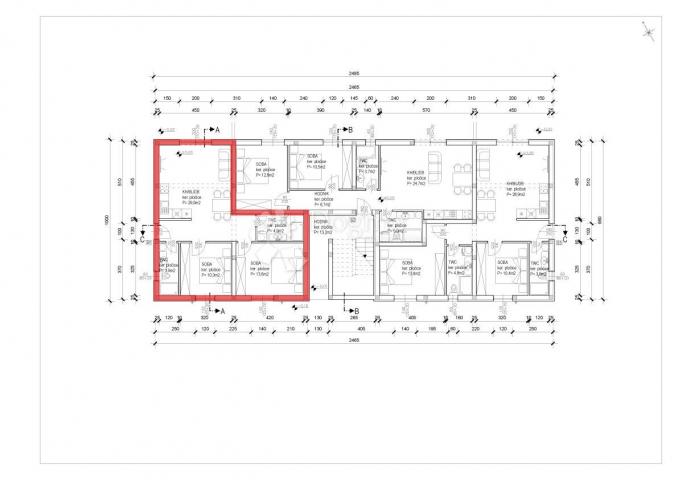 Wohnung Sabunike, Privlaka, 157m2