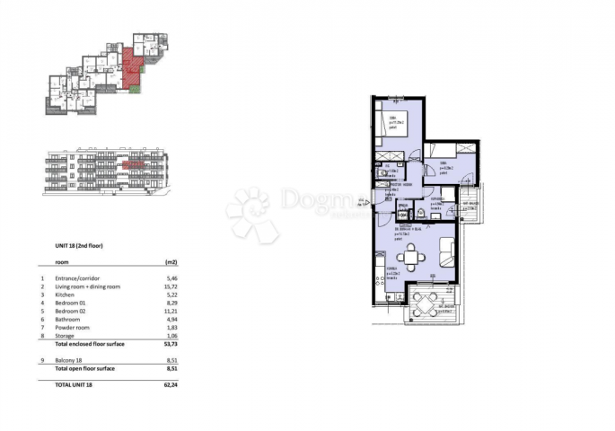 Wohnung Seget Vranjica, Seget, 45,80m2