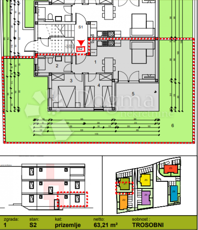 Flat Grebaštica, Šibenik - Okolica, 77,97m2