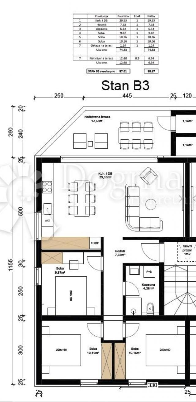 Wohnung Poreč mit 3 Schlaffzimmer nur 1.5 km von Meer