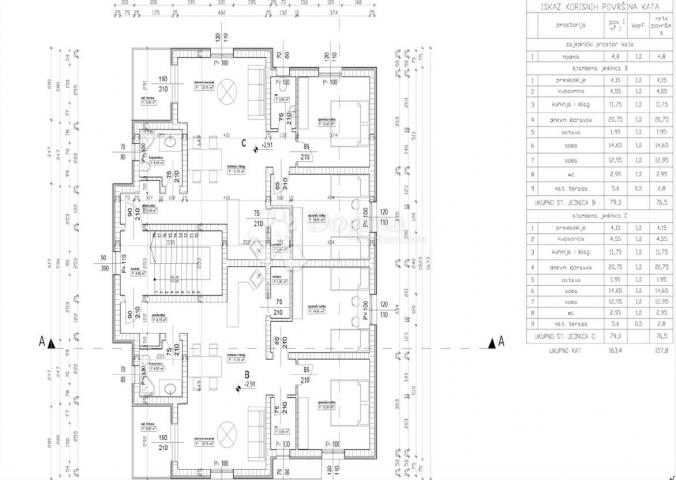 Wohnung Poreč, 76,50m2