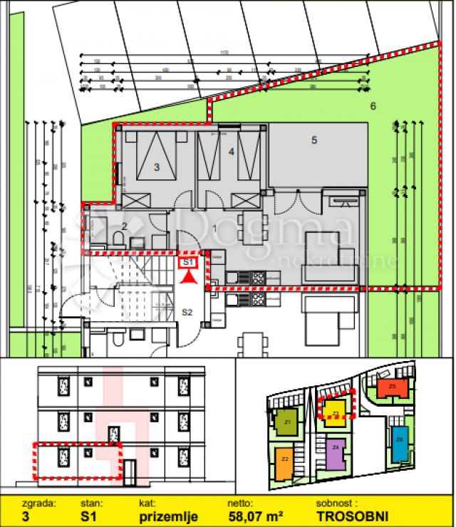 Flat Grebaštica, Šibenik - Okolica, 77,97m2