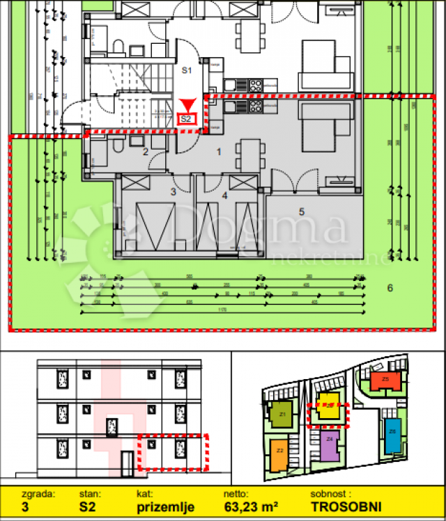 Flat Grebaštica, Šibenik - Okolica, 77,97m2