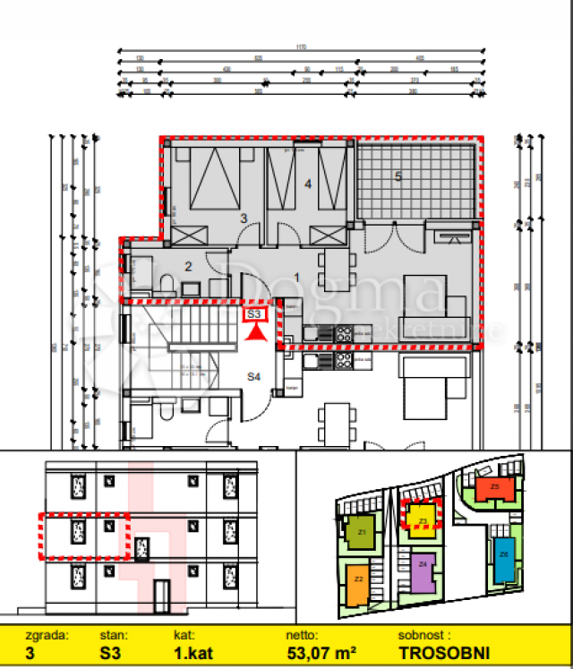 Wohnung Grebaštica, Šibenik - Okolica, 77,97m2