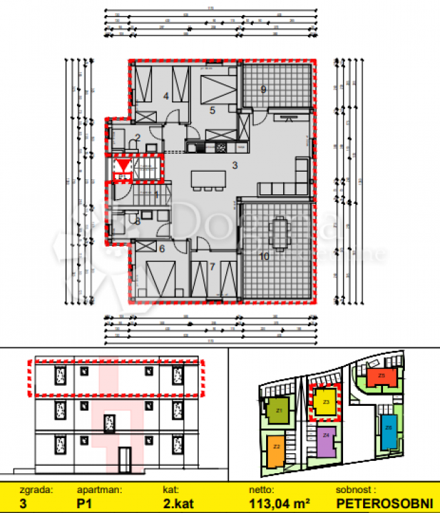 GREBAŠTICA-PENTHOUSE 80M OD MORA- Z3