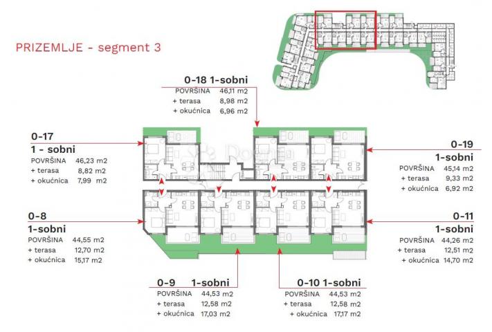 Umag, new building, 1 bedroom + living room, ground floor apartment with garden