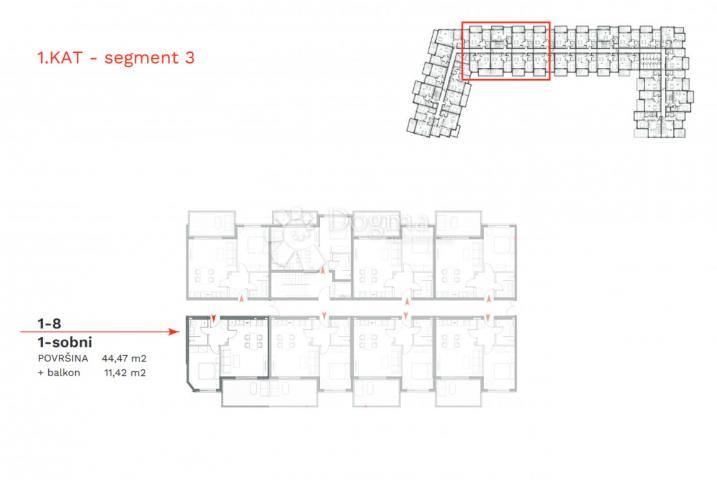 Studio apartment, ground floor, with yard, new building, Umag