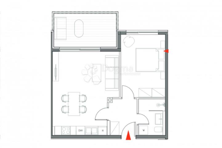 Studio-Apartment, Erdgeschoss, mit Garten, Neubau, Umag