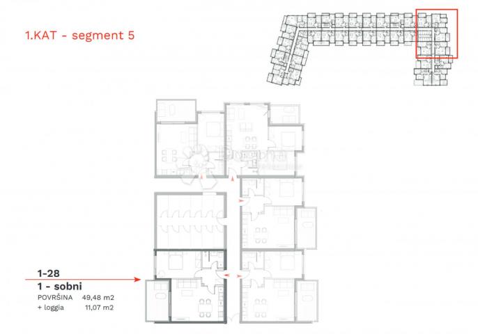 Studio apartment, ground floor, with yard, new building, Umag