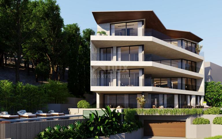 OPATIJA, CENTAR - prestižan penthouse iznad centra Opatije u novogradnji posebnog arhitektonskog kar