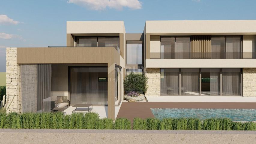 ISTRIA, KAŠTELIR Project of a modern villa with wellness 10km from the sea