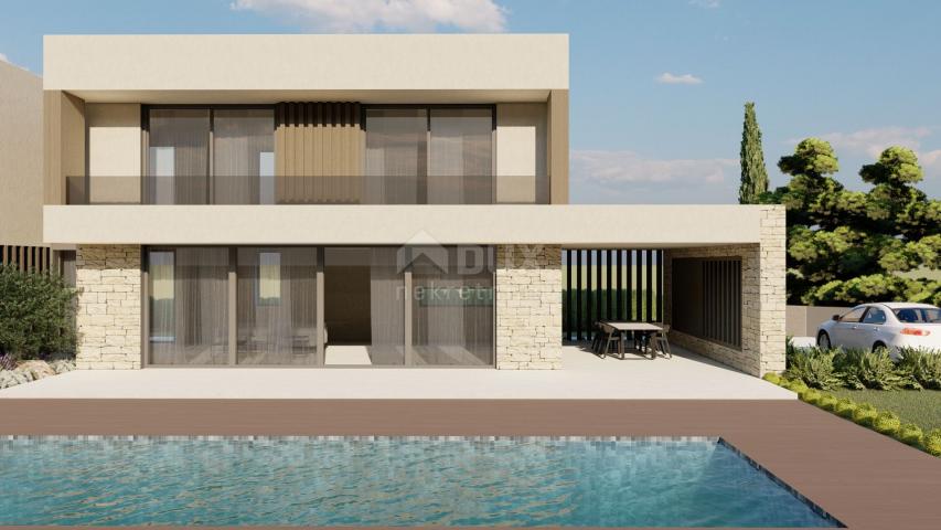 ISTRIA, KAŠTELIR Project of a modern villa with wellness 10km from the sea