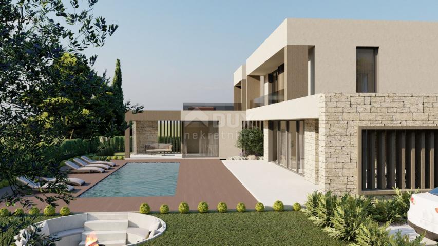 ISTRIA, KAŠTELIR Project of a modern villa with wellness 10km from the sea