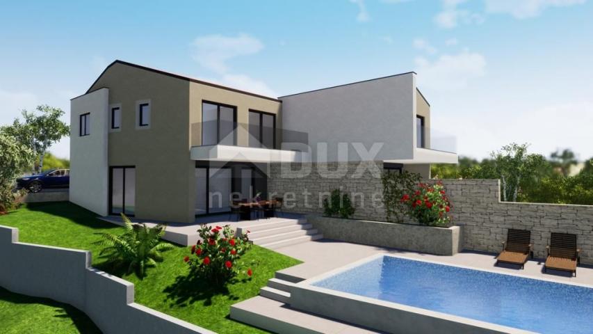 MALINSKA - New construction in a great location with a view of the sea