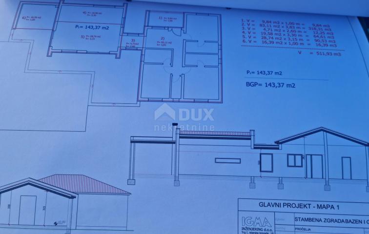 ISTRIA, LIŽNJAN - detached house with swimming pool under construction!