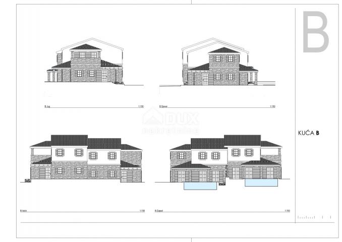 OTOK KRK, TRIBULJE - projekt od 5 stambenih cjelina s bazenima