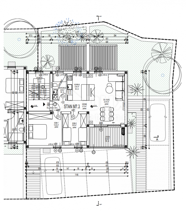 CRES ISLAND, MELIN, 2-Zimmer-Wohnung in einem neuen Gebäude in toller Lage