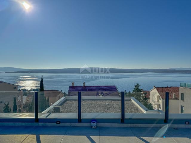 CRIKVENICA, DRAMALJ- Penthouse + stan u novogradnji blizu mora s pogledom, garažom