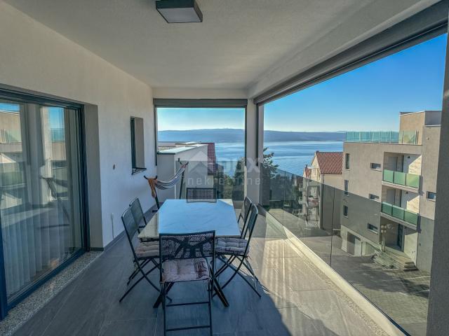 CRIKVENICA, DRAMALJ- Penthouse + stan u novogradnji blizu mora s pogledom, garažom