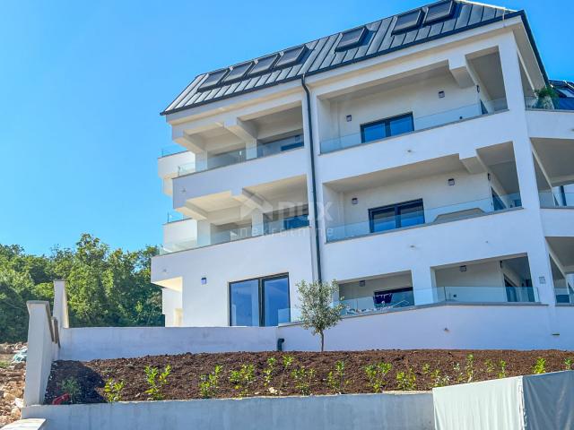 OPATIJA, IČIĆI - ground floor - larger apartment with a garden in a new building with a sea view, LO