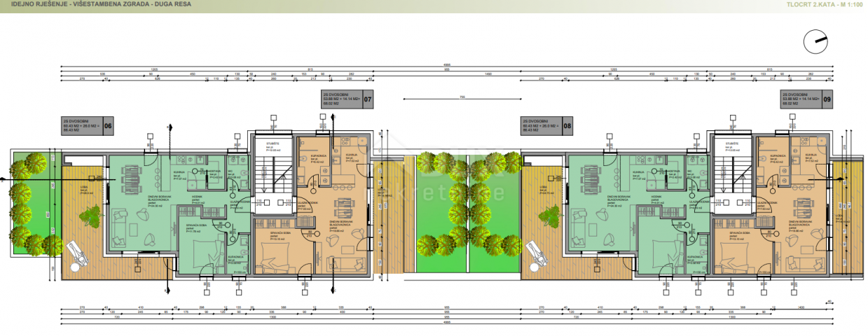 KARLOVAC, MRZLO POLJE MREŽNIČKO - Wohnung 61m2 in einem neuen Gebäude in fantastischer Lage