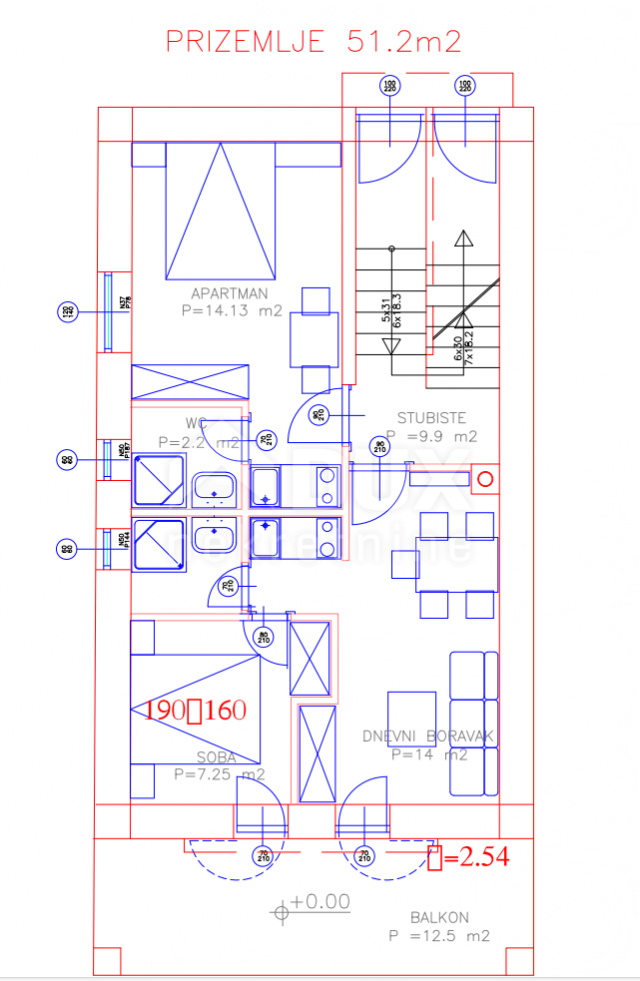 PAG, ZUBOVIĆI - Kuća s 4 apartmana blizu Novalje (moguća zamjena za stan u Rijeci)