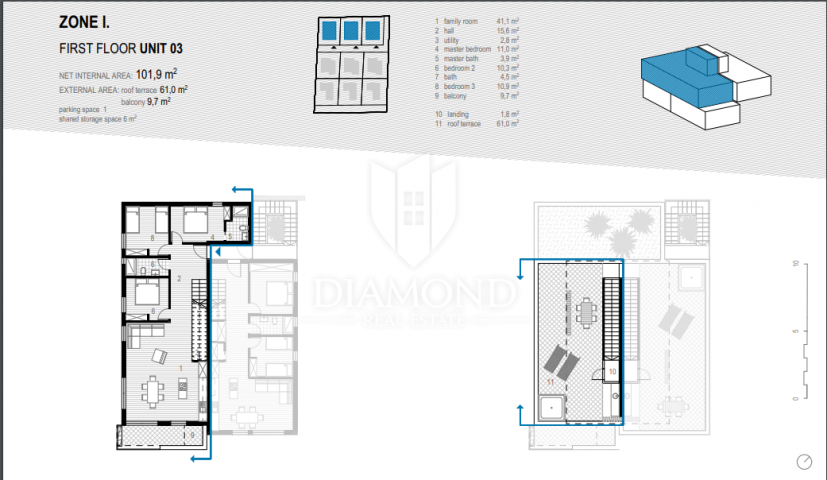 Novigrad, Wohnung im 1. Stock in attraktiver Lage