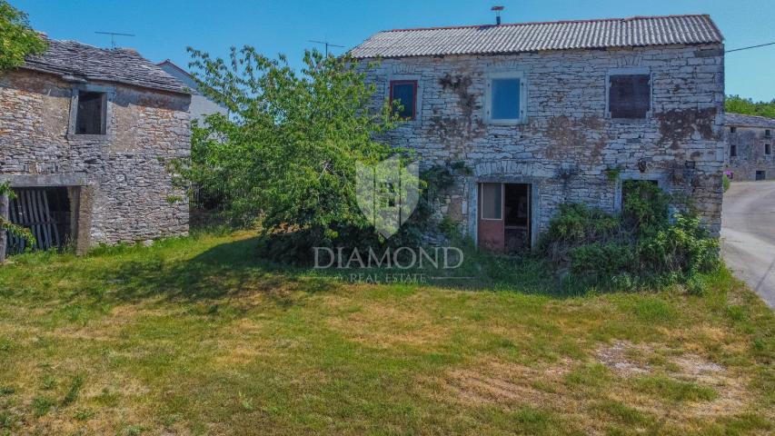 Oprtalj surroundings, Istrian stone house for renovation in a quiet location