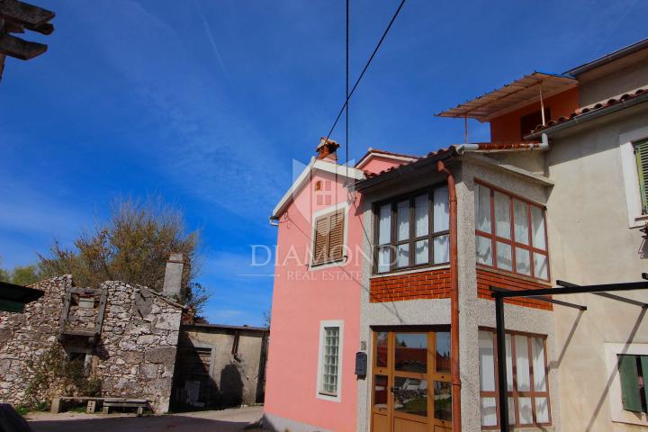 Labin, surroundings, house with garden and garage