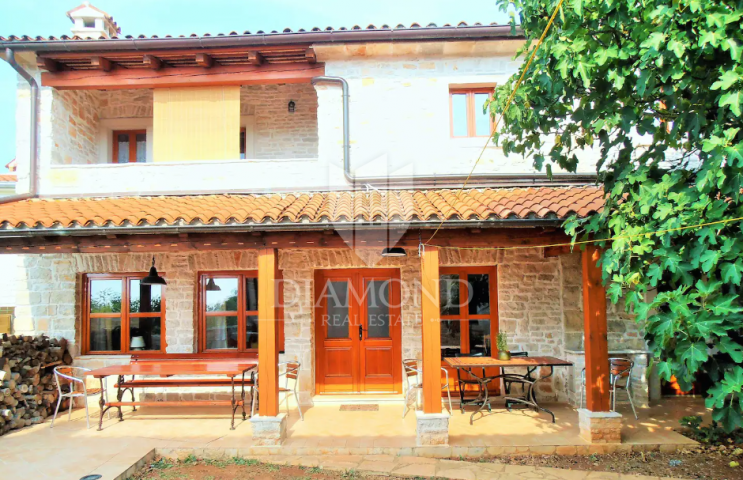 Marčana, surroundings, two stone houses with pool