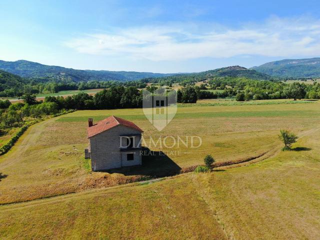 Boljun, ein Haus in schöner Lage mit freiem Blick