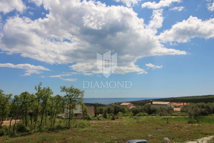 Marčana, surroundings, holiday house under construction, sea view