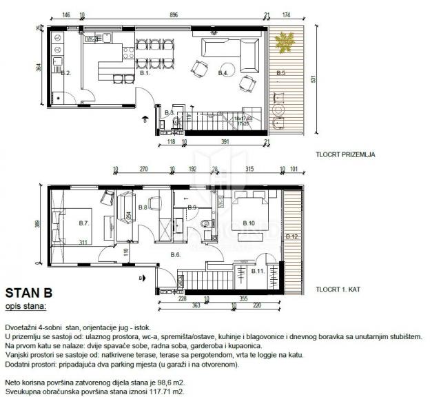 Wohnung Rovinj, 117,71m2