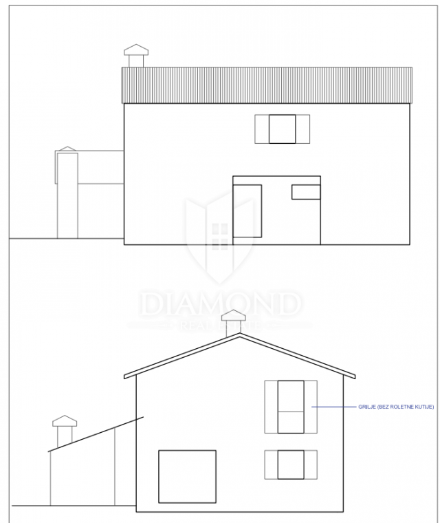 Brtonigla-Gebiet, Baugrundstück mit Projekt