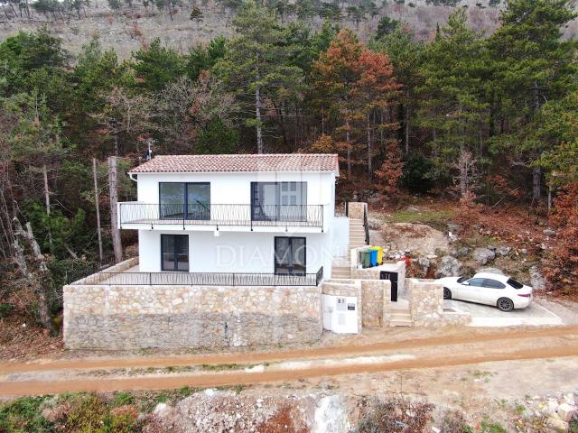 Labin, Rabac, neues Haus mit wunderschönem Blick auf das Meer