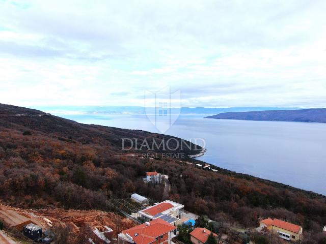 Labin, Rabac, neues Haus mit wunderschönem Blick auf das Meer