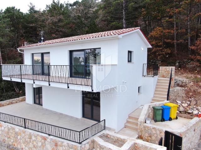 Labin, Rabac, neues Haus mit wunderschönem Blick auf das Meer