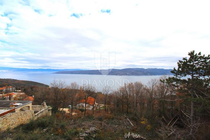 Labin, Rabac, neues Haus mit wunderschönem Blick auf das Meer