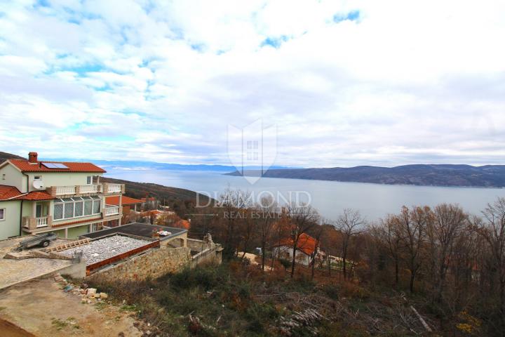 Labin, Rabac, neues Haus mit wunderschönem Blick auf das Meer