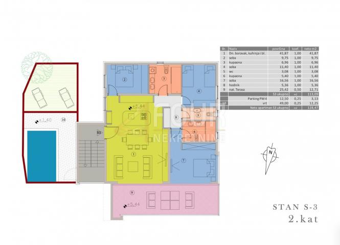 Flat Malinska, Malinska-Dubašnica, 113,09m2