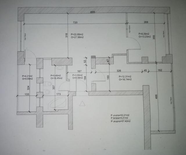 SAVSKI VENAC DEDINJE 58m2 , T , 190000e