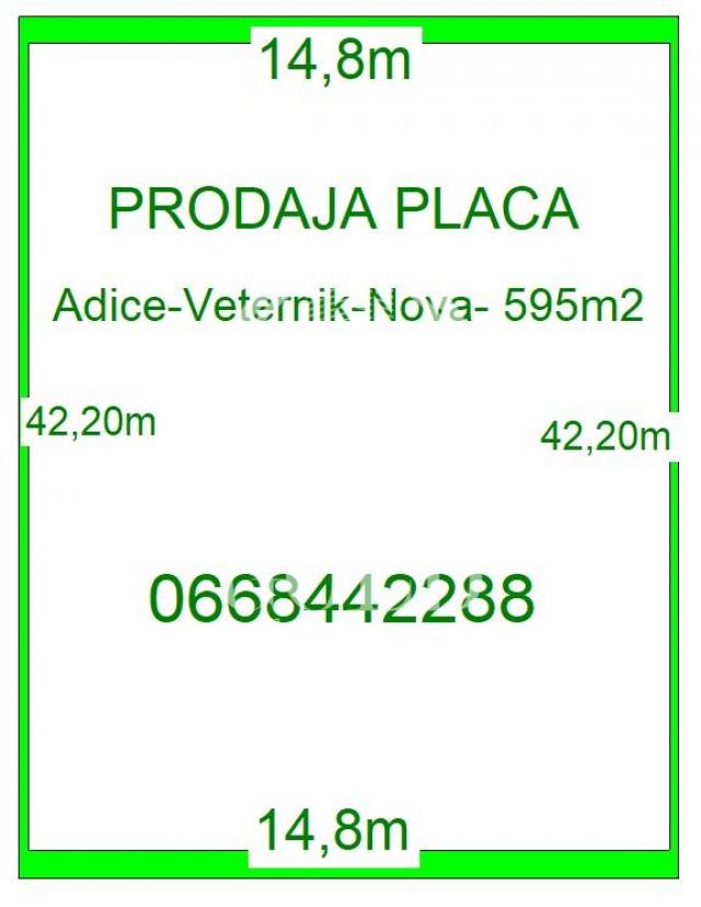 PRODAJA Plac: NOVI SAD-Novi Sad-Adice, 595m2, 97850eur ID#6625