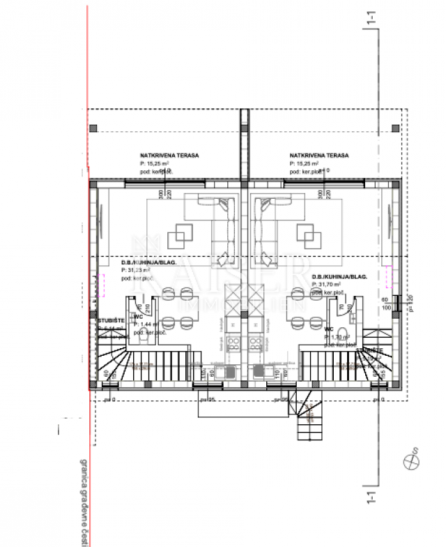 Insel Krk, Soline - Maisonette-Wohnung A, 150 m vom Meer entfernt