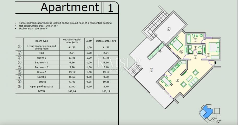 Wohnung Ičići, Opatija - Okolica, 100,19m2