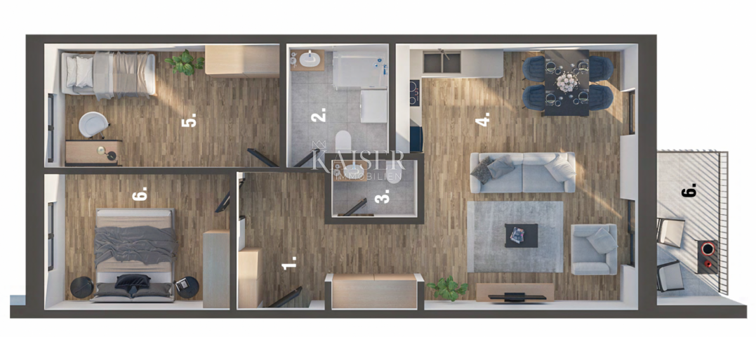 Rijeka, Martinkovac - predivan stan 79, 90m2