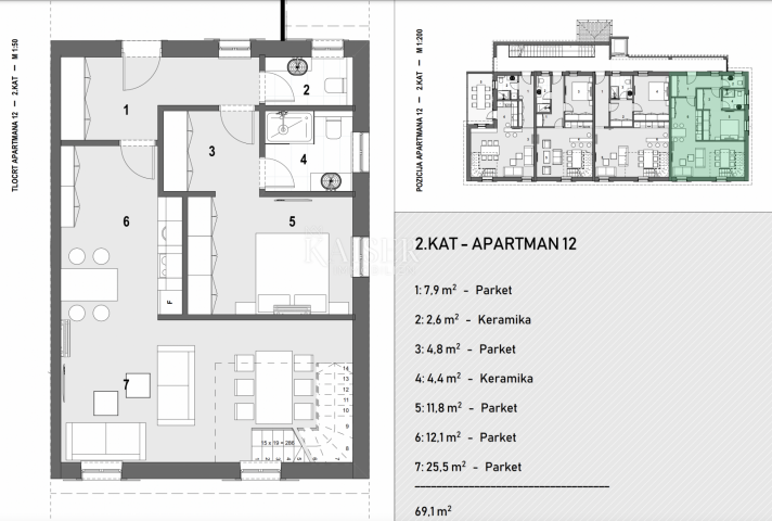 Wohnung Volosko, Opatija, 162,28m2