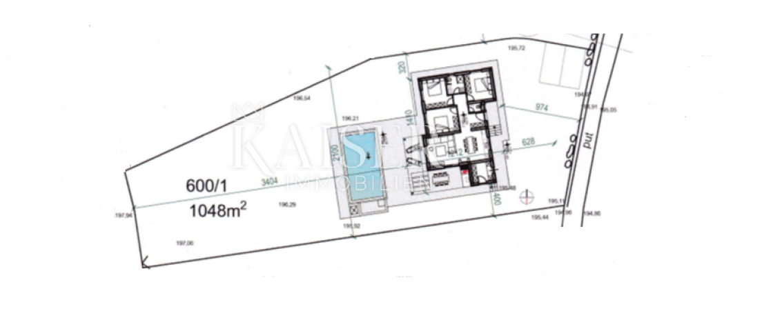 Istrien - Barban - Baugrundstück mit Projekt, 1040 m2