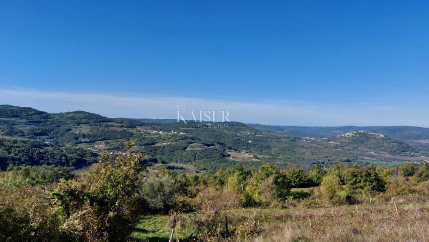 Istra, Motovun- građevinsko zemljište s predivnim panoramskim pogledom